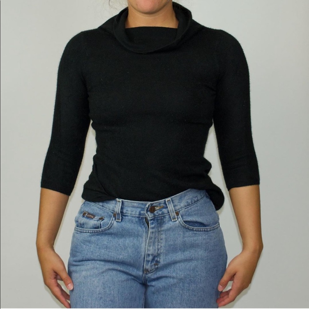 Black Relaxed Turtle neck sweater